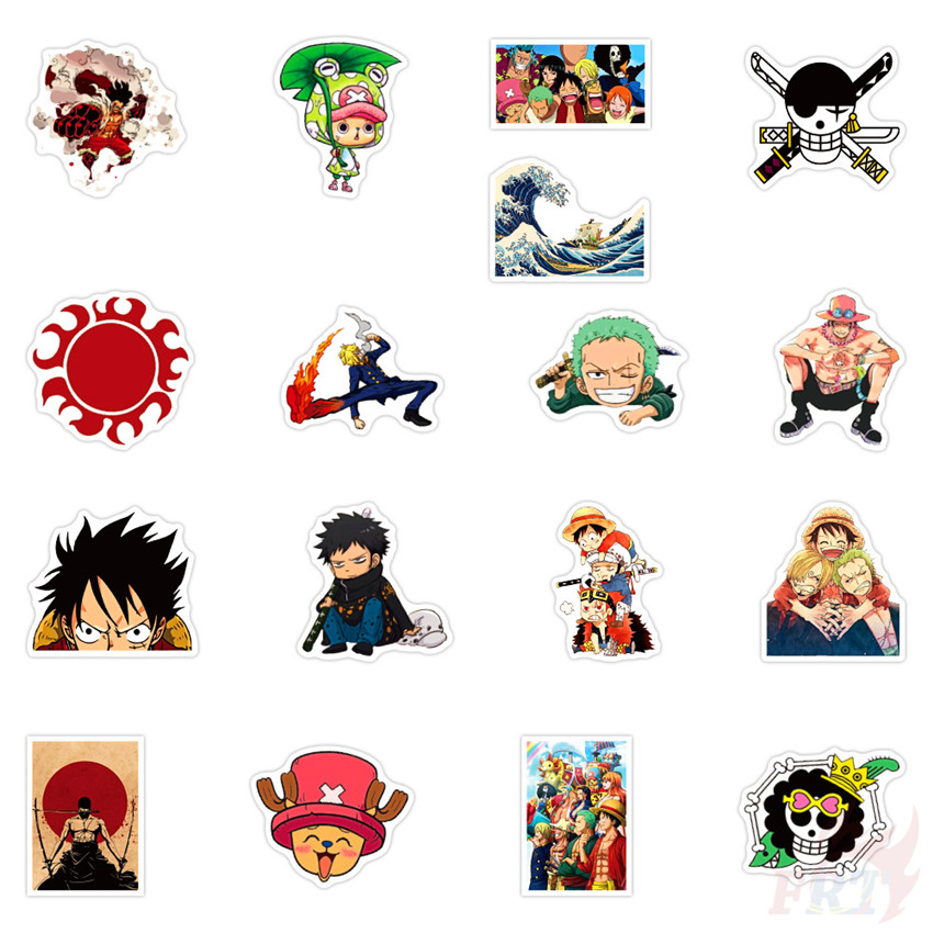 ☠ One Piece . Sailing Adventure 2022 Series 01 Stickers ☠ 50Pcs/Set Anime Luffy Chopper Zoro Nami Waterproof DIY Fashion Decals Doodle Stickers
