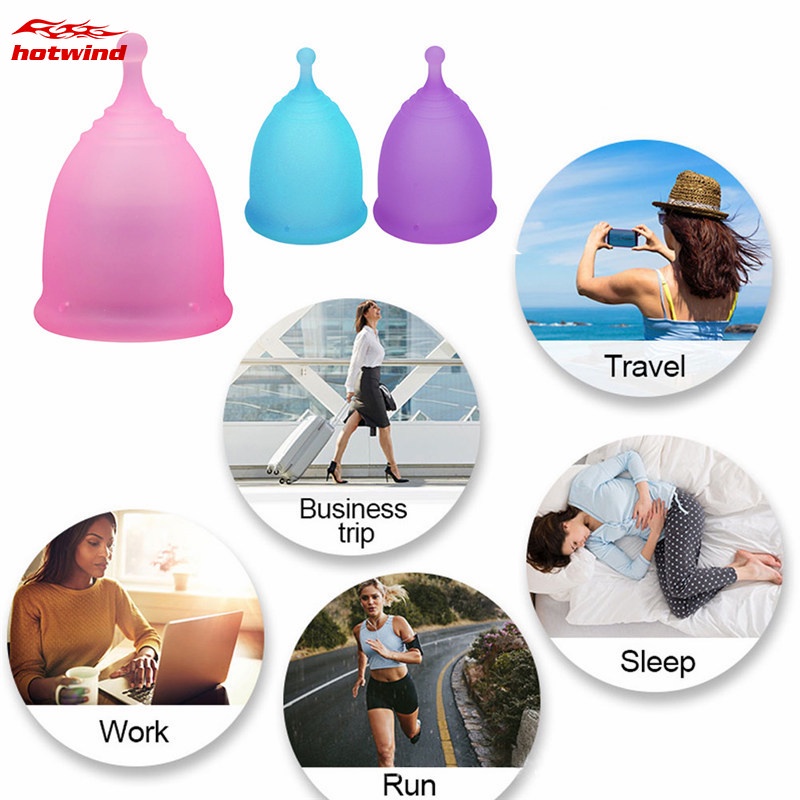 [Hàng mới về] Cốc nguyệt san bằng silicone an toàn có thể tái sử dụng tiện lợi