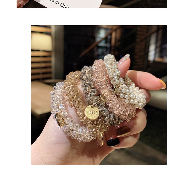 Dây Buộc Tóc Cao Su Đính Hạt Ngọc Trai Thời Trang Cho Nữ