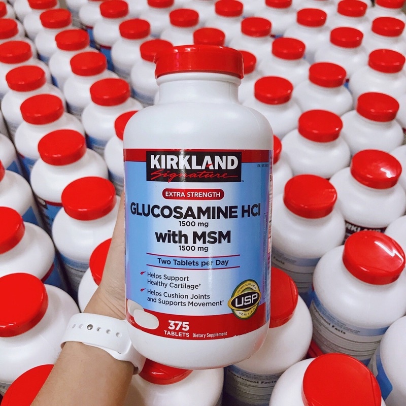 ‍♂️‍♀️[HSD 01/2024] KIRKLAND Glucosamine HCL 1500mg With MSM 1500mg của Mỹ 375 viên