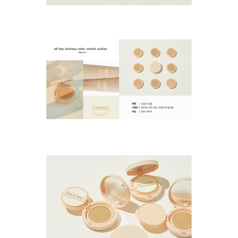 PHẤN NƯỚC KIỂM SOÁT MÀU SÁNG CẢ NGÀY CUSHION EUYIRA ALL DAY lUMINOUS | BigBuy360 - bigbuy360.vn