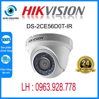 Camera HD-TVI Dome hồng ngoại 2.0 Megapixel HIKVISION DS-2CE56D0T-IR ( vỏ sắt )