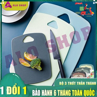 [DỤNG CỤ NHÀ BẾP] Bộ 3 thớt kháng khuẩn HÀN QUỐC 3 kích cỡ chống trơn chống xước - ALOSHOP