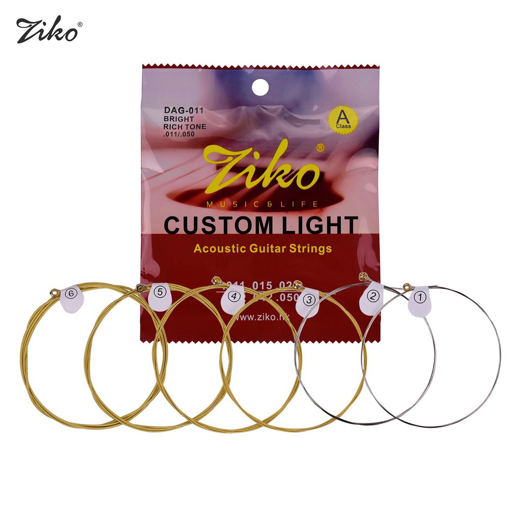 Bộ 6 dây Guitar Acoustic Ziko DAG-010 và DAG-011