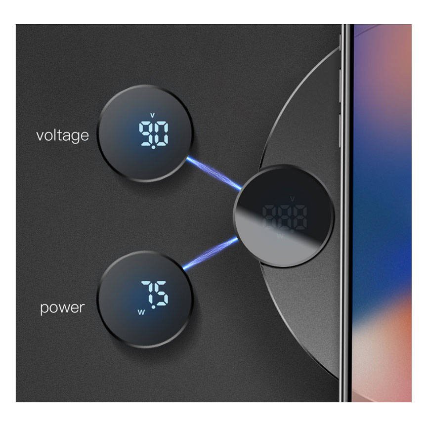 CHÍNH HÃNG Dock sạc không dây Baseus Digtal LED Display Wireless Charger WXSX {BẢO HÀNH ĐỔI MỚI}