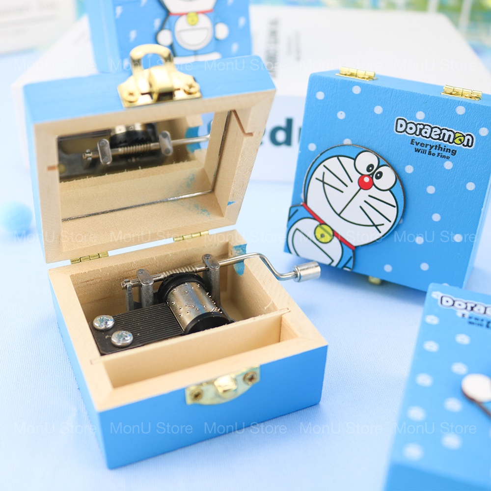 Hộp nhạc gỗ DORAEMON DOREMON tay quay dễ thương cute MON0255 TooYoo