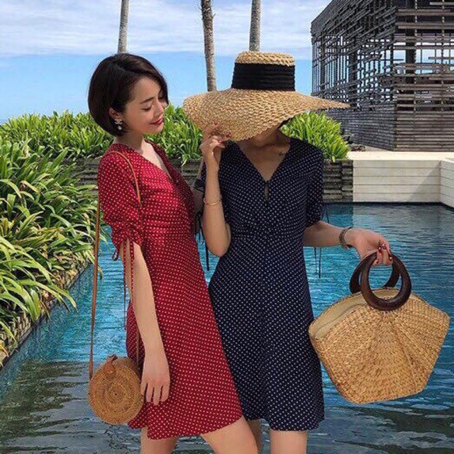 ĐẦM VÁY XÒE CHẤM BI 2019 ĐẸP