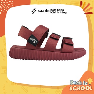 [CHÍNH HÃNG] SANDAL SAADO | BE04 – Red Rosie – Màu Đỏ Đô | Giày Sandal Nữ Đế 3cm Quai Ngang Đi Học, Đi Chơi Cao Cấp