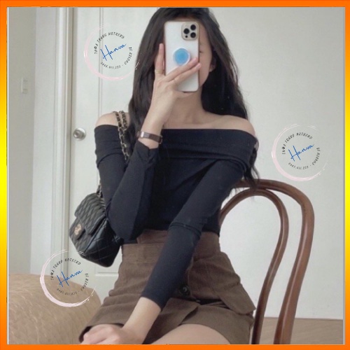 Chân Váy Nhung Cạp Cao 3 Cúc Chất Nhung Tăm Dày Dặn Có Quần Bảo Hộ Bên Trong Dáng Ôm Siêu Hack Dáng Hanva