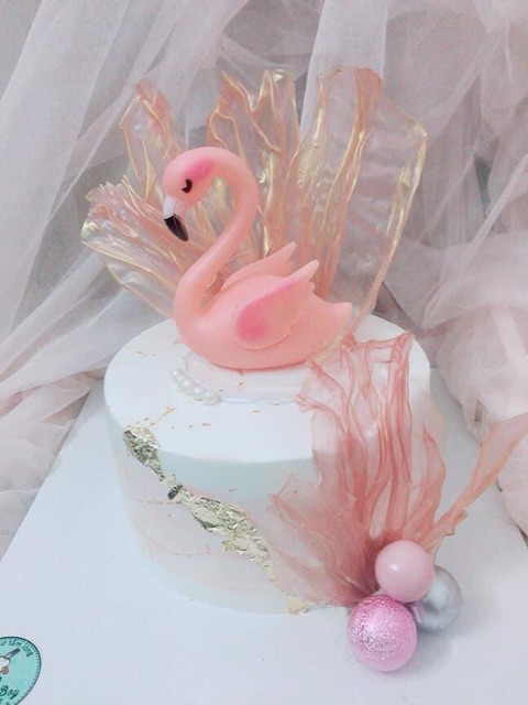 Cặp hồng hạc trang trí bánh kem