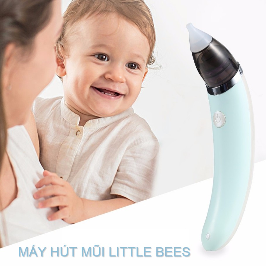 Máy Hút Mũi Điện Tử Đầu Mềm Cho Bé LITTLE BESS Dùng Pin Sạc Tiện Lợi, Chống Viêm Mũi Cho Bé