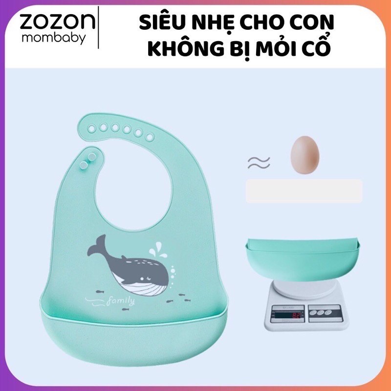 [RẺ NHẤT HCM] Yếm ăn dặm slicon có máng tiện lợi dễ vệ sinh an toàn với bé