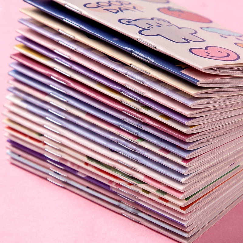 Peach Cute Cartoon little book notebook Memo Pad School Office Stationery Notepad