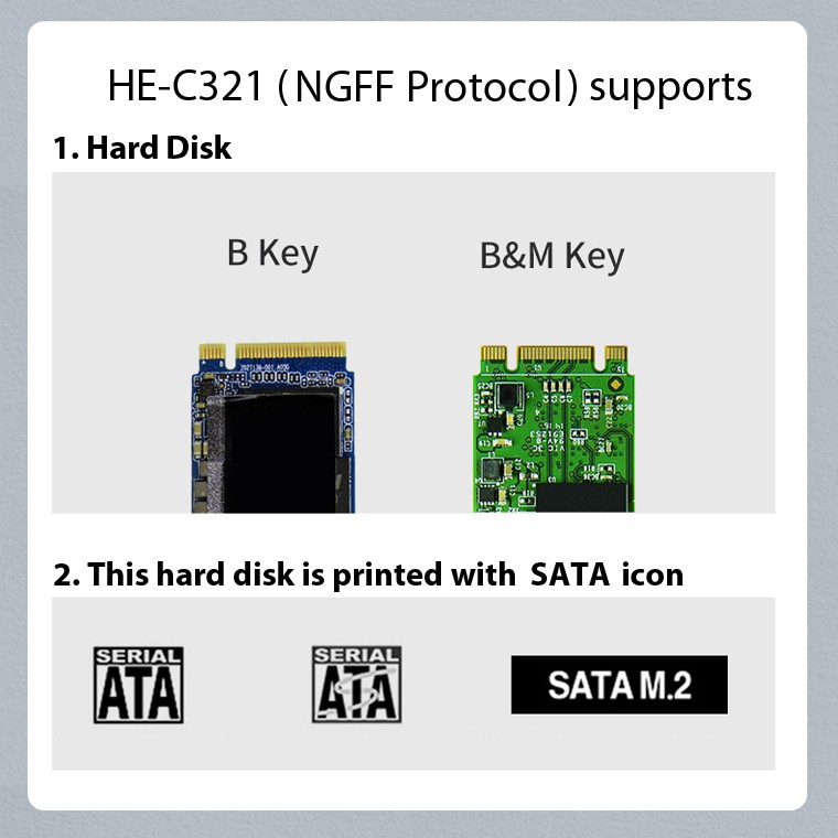 SSK Hộp Ổ Cứng SSD M2 NVMe PCIe3.0 - NGFF SATA3.0 - 2242 2260 2280 Chuẩn USB 3.1 Type C Vỏ Nhôm Hỗ Trợ Đến 10Gbps