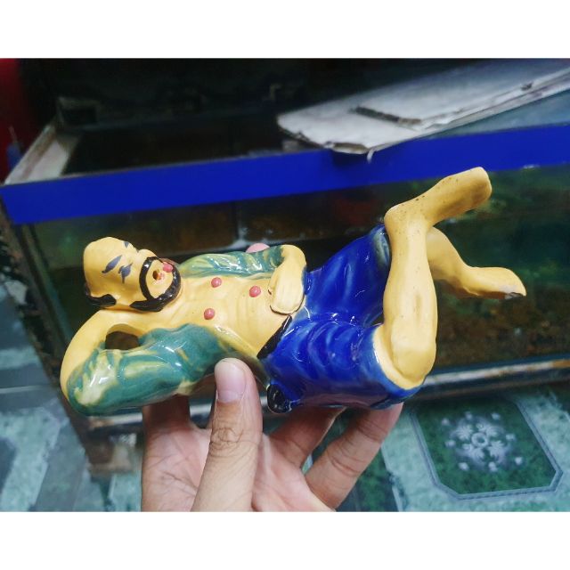 ÔNG NẰM TRANG TRÍ HỒ CÁ NON BỘ 17X10X5CM
