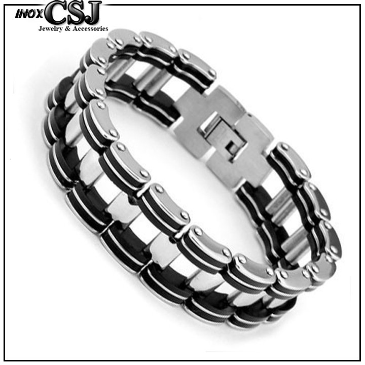 LẮC TAY INOX NAM KIỂU BÁNH XÍCH XE TĂNG CỰC TO ĐẸP không đen