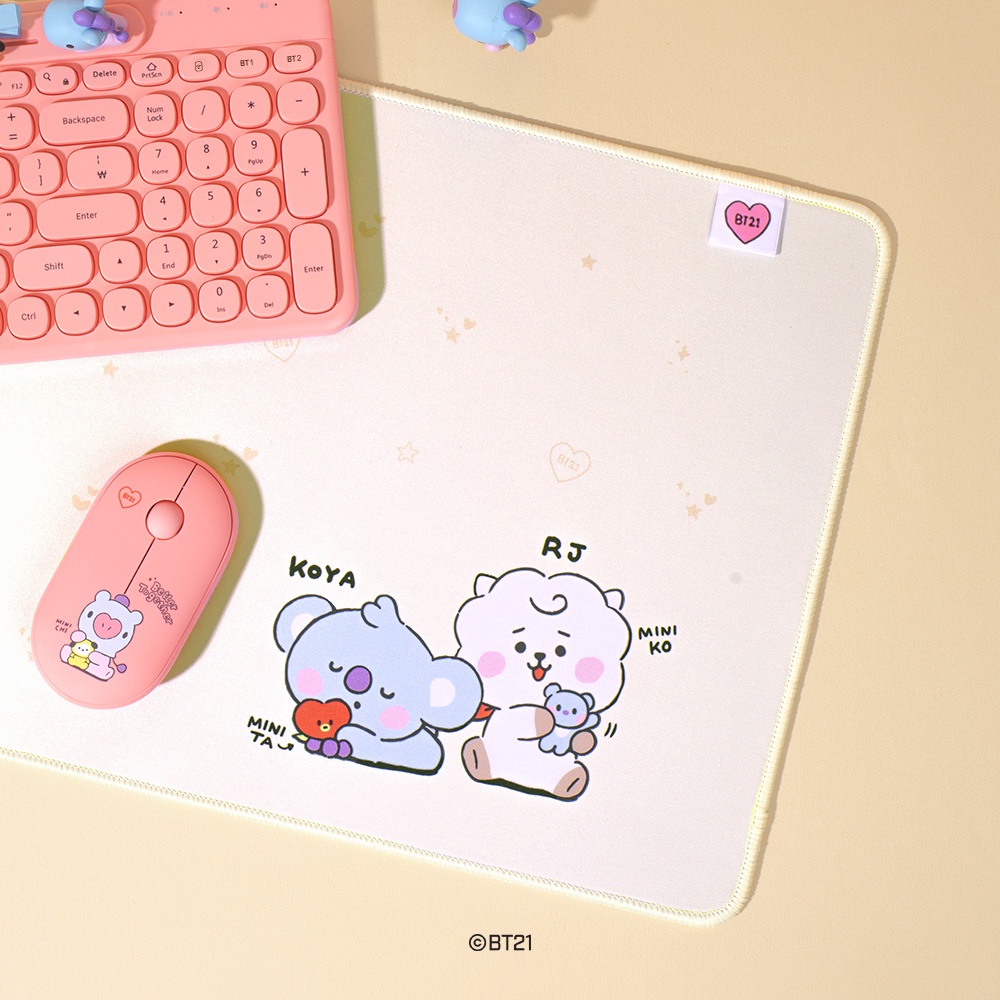 MIẾNG LÓT BÀN PHÍM VÀ CHUỘT BT21 LONG MOUSE PAD VER 2021 LITTLE BUDDY CHỐNG TRƠN TRƯỢT Beens Company