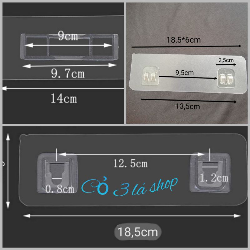 Miếng Dán dự phòng, Móc thay thế, đa năng dùng cho nhiều lọai kệ (1 cái)