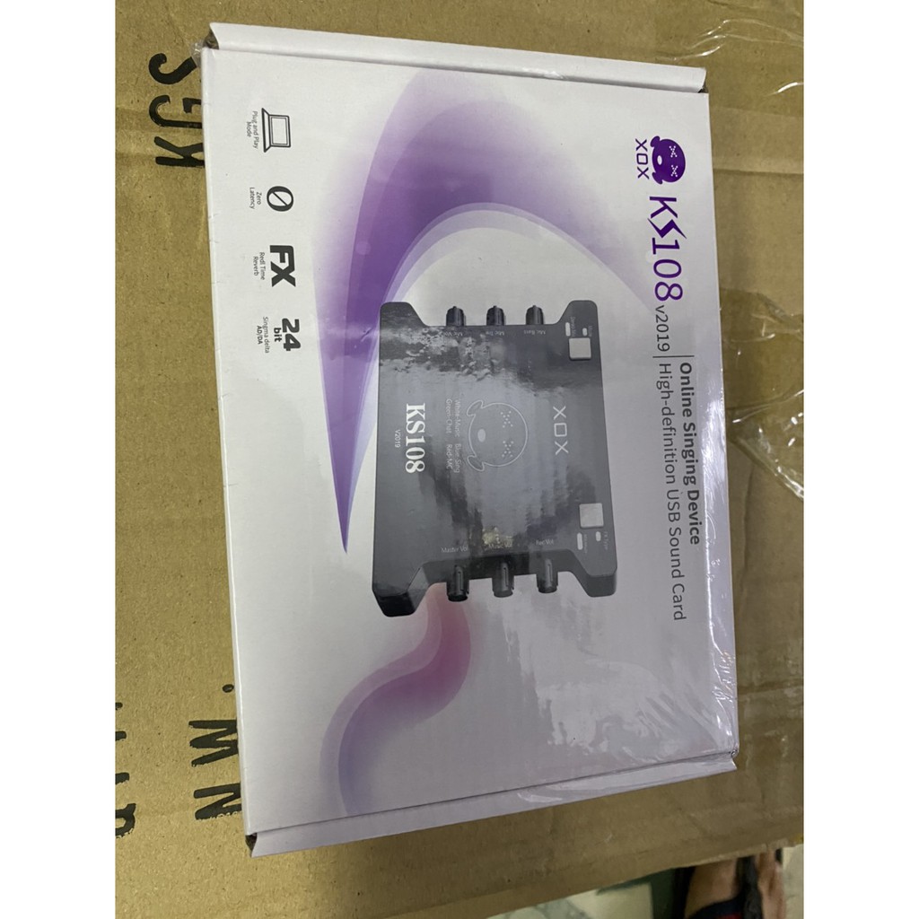 Combo bộ sound card xox ks108.mic at100