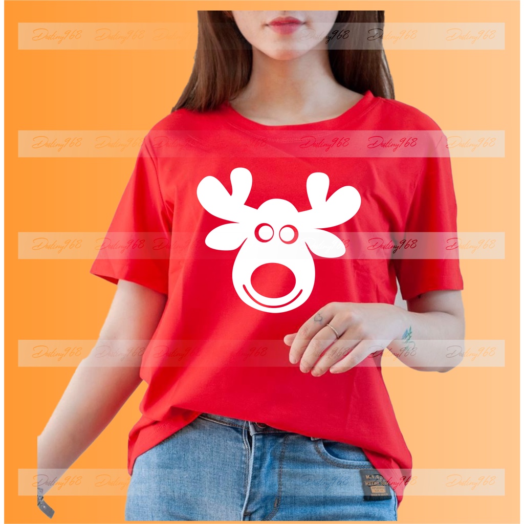 Áo thun NOEL hàng cao cấp, Áo Thun con tuần lộc Áo thun cotton 100% in hình NOEL, Áo cặp Noel - Áo thun Destiny968