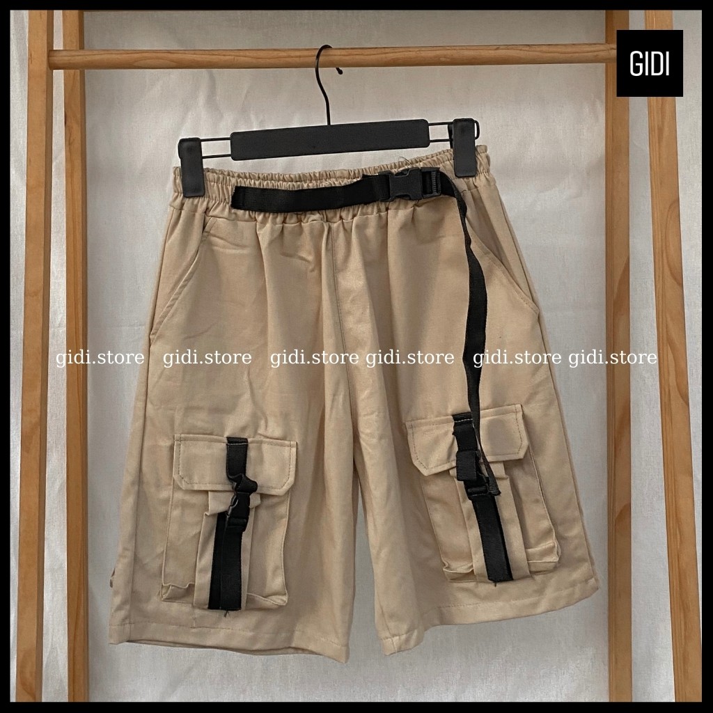 Quần short kaki 4 túi Nam Nữ Unisex dáng suông - Quần đùi ngắn túi hộp cá tính, trẻ trung, năng động