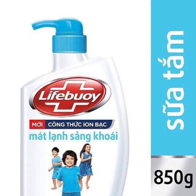 Sữa tắm Lifebuoy  850g ( có 4 mầu thiên nhiên, mát lạnh sảng khoái, chăm sóc da, bảo vệ vượt trội)