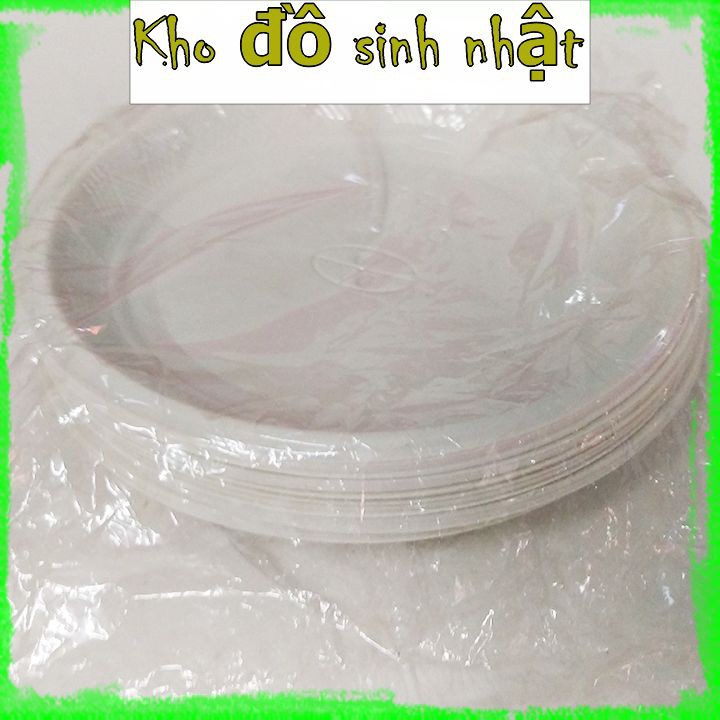 Túi 50 đĩa nhựa đựng bánh kem pi-11.5Cm, đĩa nhựa ăn bánh kem
