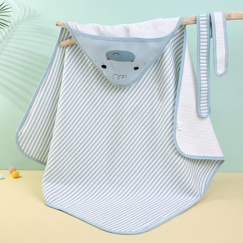 Chăn ủ, ủm mũ vịt Beiyi baby cotton cho bé