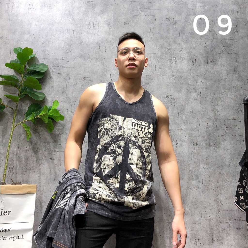 Áo ba lỗ gym sát nách thể thao tanktop unisex bigsize cotton cao cấp SNTL 13