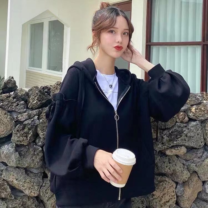 Áo khoác thể thao dáng rộng phong cách hàn quốc trẻ trung cho nữ