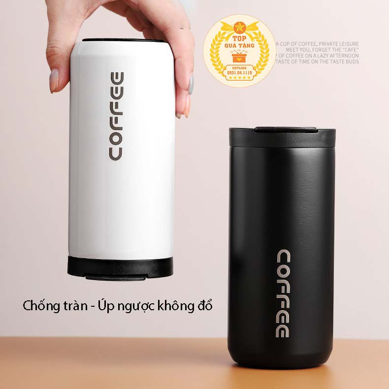 Cốc giữ nhiệt Coffee FREE KHẮC TÊN | Ly cafe giữ nhiệt 400ml 3 lớp inox 304 làm Quà tặng sinh nhật cho bạn gái bạn trai | BigBuy360 - bigbuy360.vn
