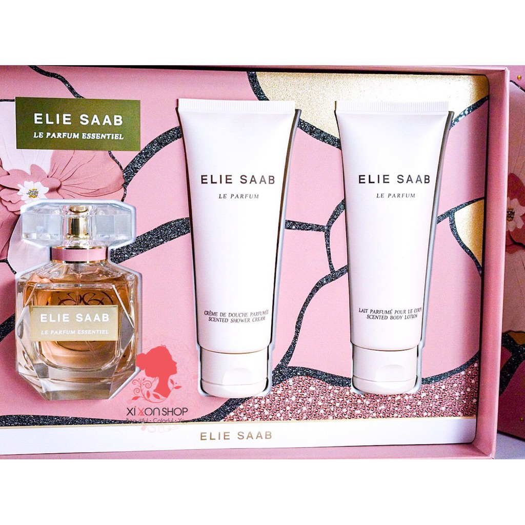 BỘ QUÀ TẶNG ELIE SAAB LE PARFUM ESSENTIEL EDP NƯỚC HOA 50ML, SỮA TẮM 75ML & DƯỠNG THỂ 75ML