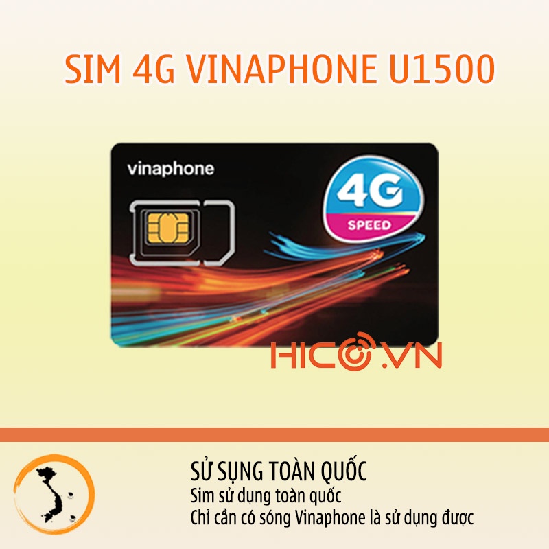 Sim 4G Vinaphone trọn gói 12 Tháng - GV89, U1500 - ưu đãi 500GB/tháng trọn gói 1 năm không cần nạp sử dụng toàn quốc