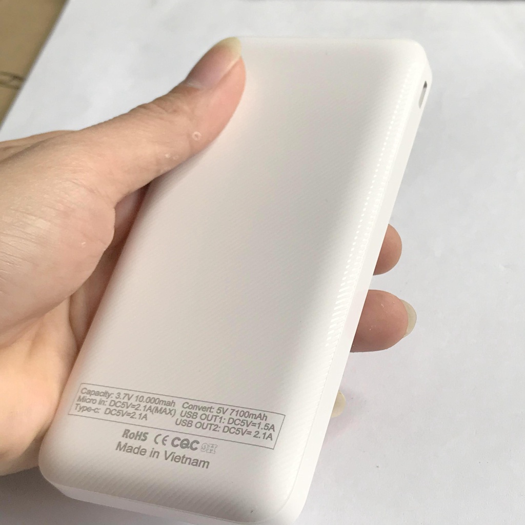 THANH LÝ- Pin tích điện Xo PB69 10000 mAh, Sạc dự phòng dung lượng cao sạt nhanh, xạc đa năng di động nhỏ gọn - KLH