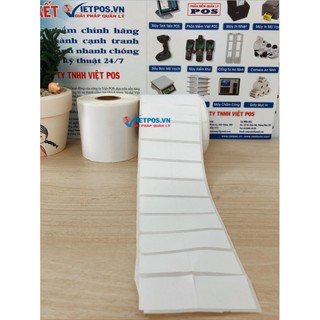 1 cuộn giấy in mã vạch khổ 35x22mm, 2 tem/hàng, cuộn 2000 tem