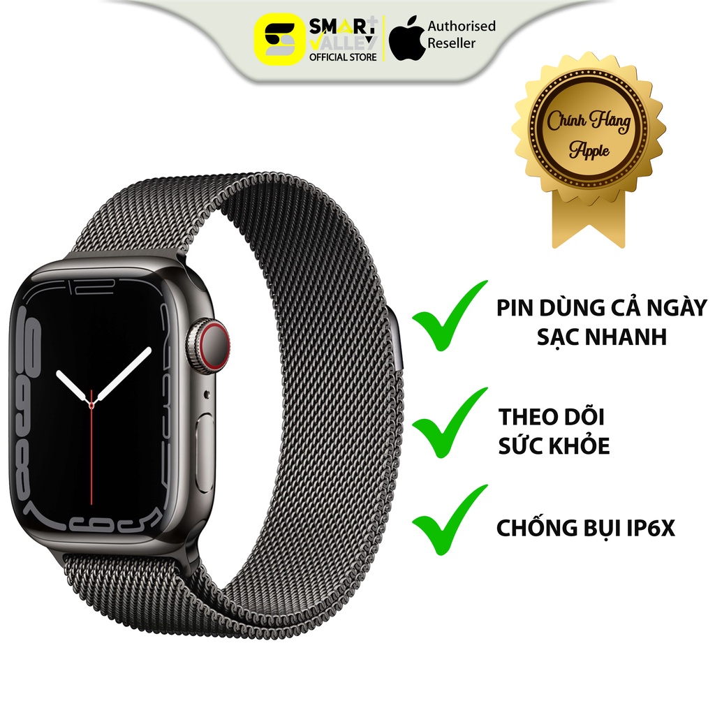 Apple Watch Series 7 Thép (GPS+ Cellular) Dây Thép Chính Hãng VN/A - Bảo Hành 12 Tháng