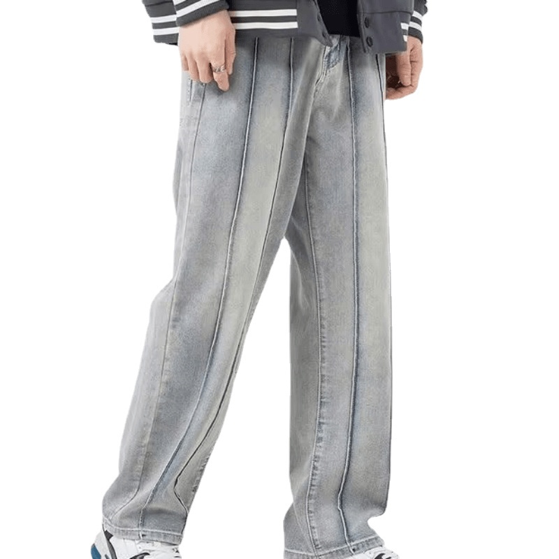 Quần Jean Dài Dáng Rộng Oversize Chống Mài Mòn Thời Trang Phong Cách Nhật Bản Cho Nam Size S-3XL