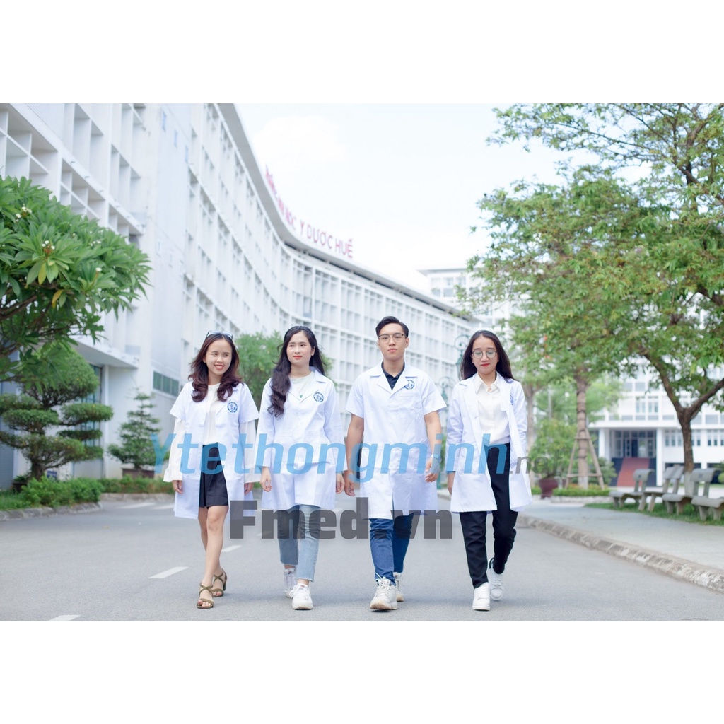 Áo blouse nam nữ dài tay ngắn tay kaki co giãn cao cấp logo thêu in theo yêu cầu (áo blue bác sĩ, dược sĩ) | BigBuy360 - bigbuy360.vn
