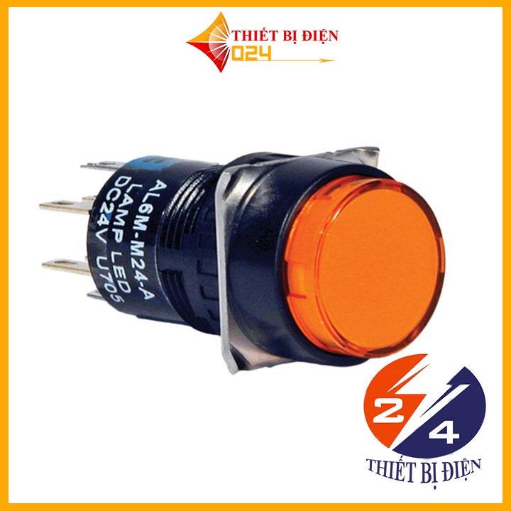 Nút Nhấn Đề 16mm-24VDC AL6- M Nhấn Nhả Có Đèn