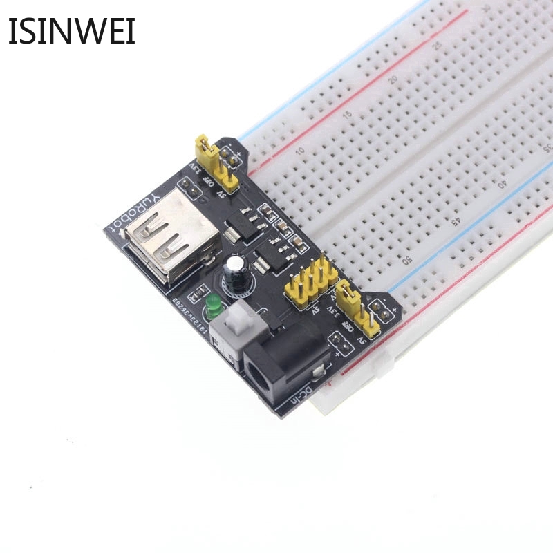 Mô-đun nguồn 3,3V / 5V MB102+Bảng mạch Breadboar 830 lỗ+65 dây nhảy quang