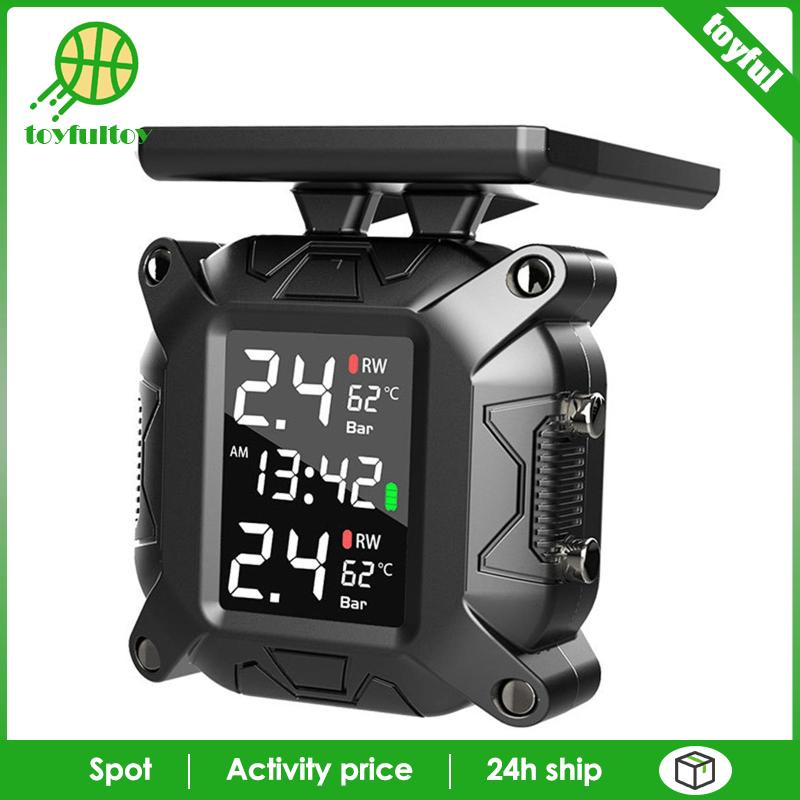 Hệ Thống Giám Sát Áp Suất Lốp Xe Năng Lượng Mặt Trời Không Dây 1100mAh Cho Xe Máy