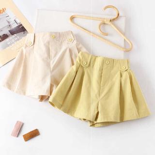 Quần Short Thể Thao Ống Rộng Chất Liệu Cotton Thời Trang Mùa Hè Dành Cho Bé Gái 90-150