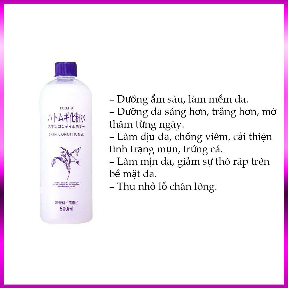 Nước Hoa Hồng Hạt Ý Dĩ Naturie Hatomugi Skin Conditioner Lotion Nhật Bản 500ml