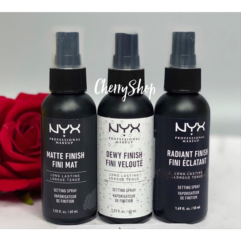 Xịt khoá lớp trang điểm NYX Dewy/Matte Finish Long Lasting Setting Spray (60ml) | BigBuy360 - bigbuy360.vn