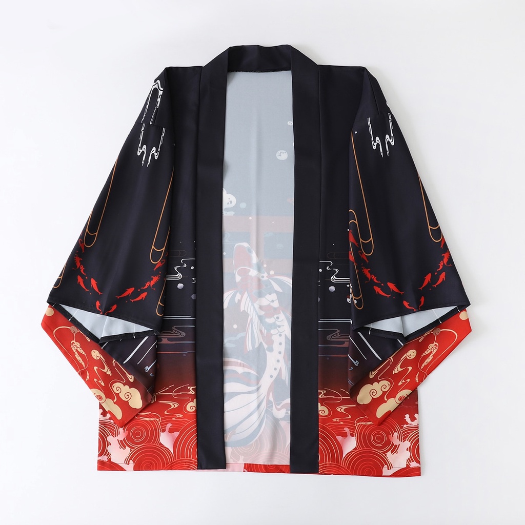 Áo Khoác Kimono In Hình Cá Chép Phong Cách Harajuku Nhật Bản Dành Cho Nam Nữ 2021 | BigBuy360 - bigbuy360.vn