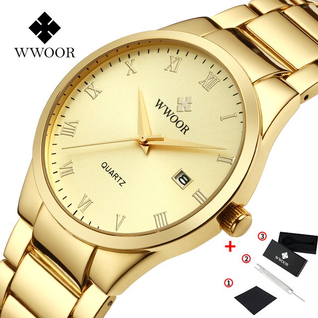 Đồng Hồ Chống Thấm Nước Wwoor Kiểu Dáng Sang Trọng Cho Nam Mã 8830