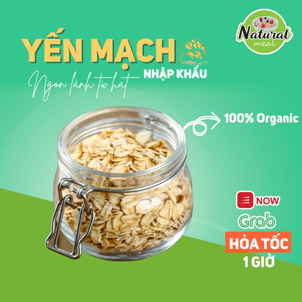 Yến Mạch Úc tươi ăn liền cán dẹt giảm cân ăn kiêng hữu cơ Healthy gói 150g - Natural Meal
