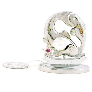 Cung song ngư mạ chrome đính pha lê