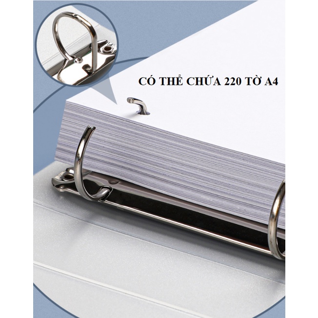 Bìa sổ còng cứng khổ A4 2-4 lỗ sử dụng làm sổ planner phụ kiện sổ còng