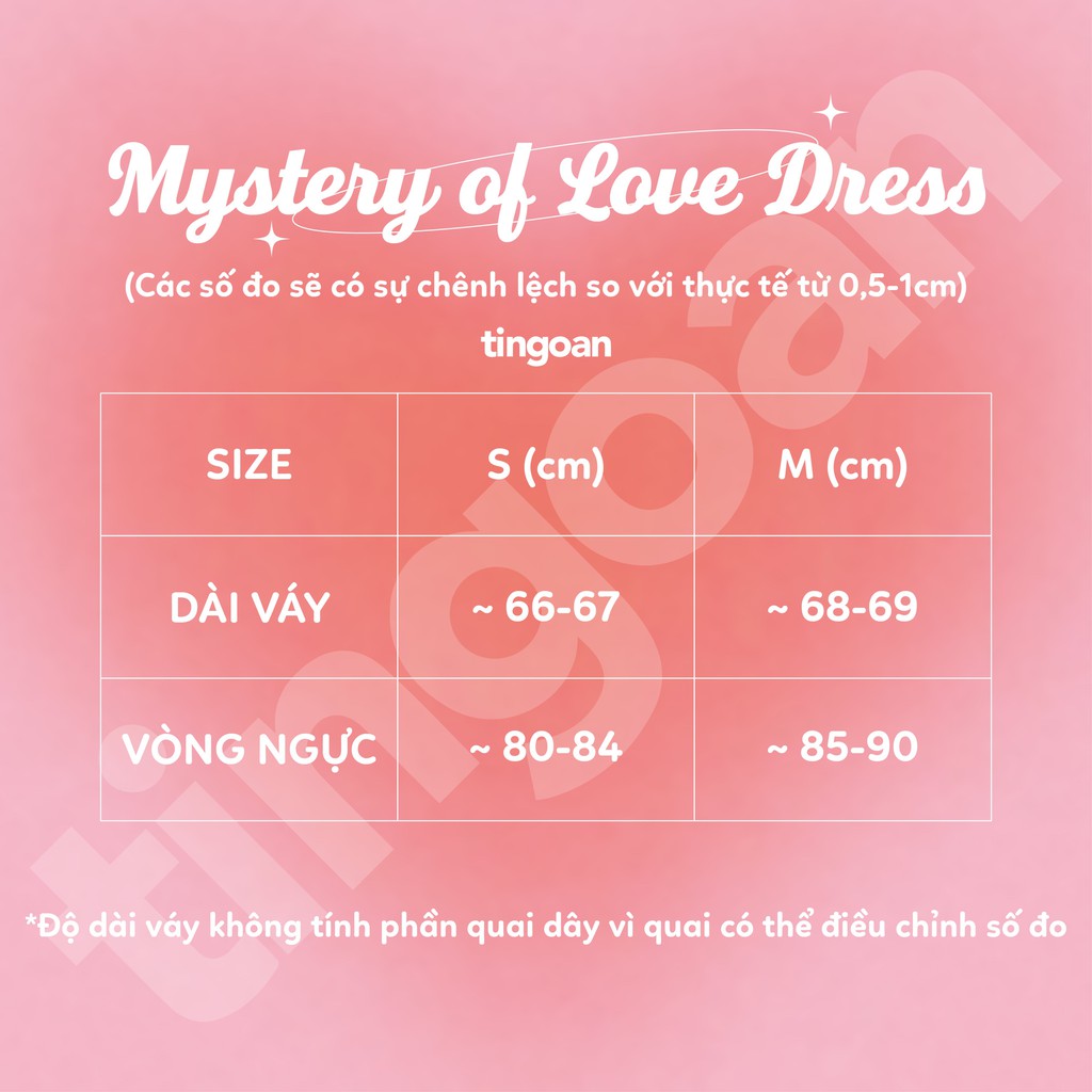TINGOAN® - Váy hai dây phối bóng kính đen tingoan MYSTERY OF LOVE DRESS/BL